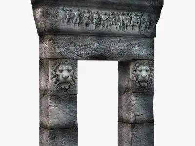 Greek Roman Doorway 3D model