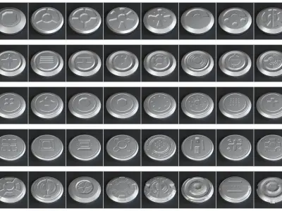 Hard Surface Kitbash Nut and Bolt Quad Topology 3D model