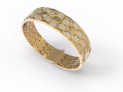 Snake Serpenti Skin Flexible Bracelet 3D print model