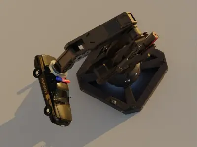 Magnet with car 3D model