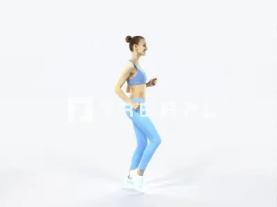 Beauty 03K Running Jogging Sports Woman Low-poly 3D model