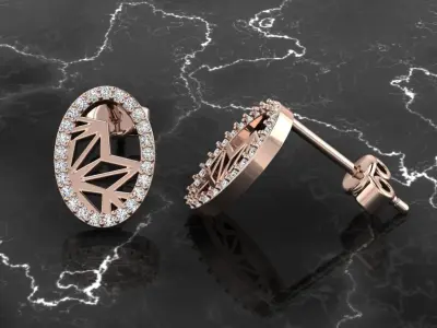 Jewelry Earring 3D print model 21