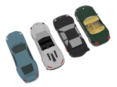 Mini Toy Cars 3D model