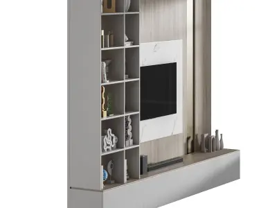 Modern TV Wall 039 3D model