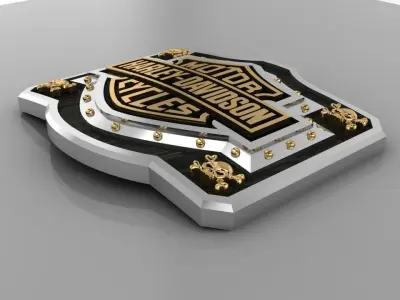 Buckle Harley Davidson cycles 3D print model