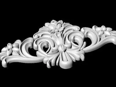 Central decor ornament for furniture 3D model 930