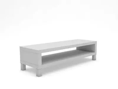 Simple TV stand Free low-poly 3D model