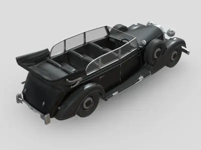 MercedesBenz 770K 1936 Low-poly 3D model