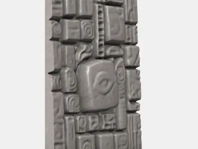 Uneven Stone Barrier Kitbash 3D print model