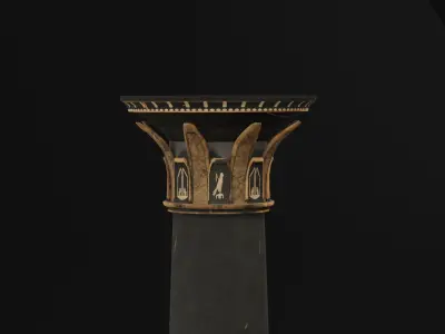 Egyptian Ancient Column 3D model