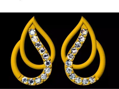 Drop Earrings 3dm file Free 3D print model