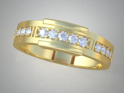 Diamond ring 0471 3D printable model Free 3D print model