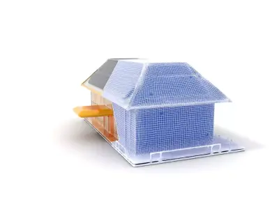 Modern Solar House model pack Low-poly 3D model