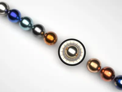 Planets Christmas Balls Set 3D model