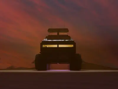 Mars Land Rover Off Roader Low-poly 3D model