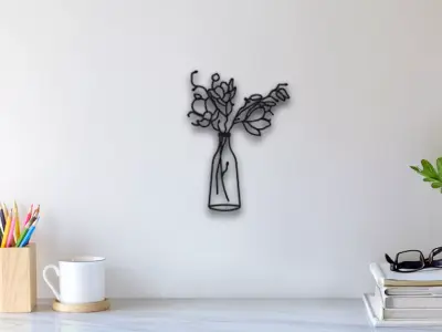 Flower Wall Art 3D print model 2