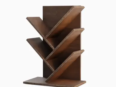 Small Bookshelf 01 Low-poly 3D model