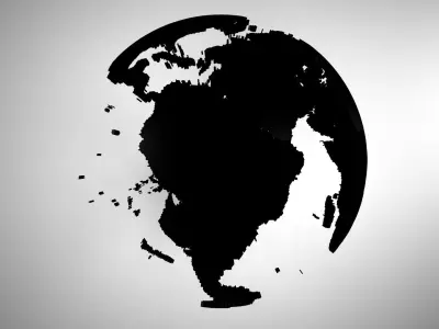 Globe Shell Black 3D model