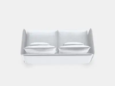 SODERHAMN 3-seat sofa 8 Low-poly 3D model