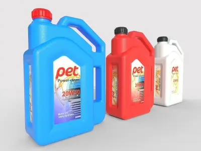 Motor Oil Bottle Model-2B Low-poly 3D model