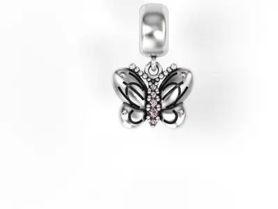 Butterfly with Gems 3D print model