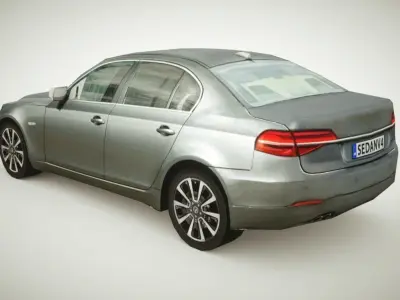 Generic Sedan v4 multicolors Low-poly 3D model