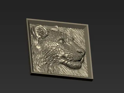 Leopard Head A3 3D print model
