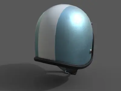 Helmet racer Generic sport scifi human Low-poly 3D model