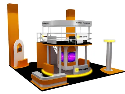 Booth Exhibition Stand a585b 3D model