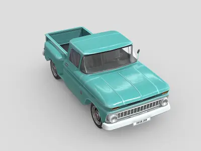 Chevrolet C10 Pickup 1963 Low-poly 3D model
