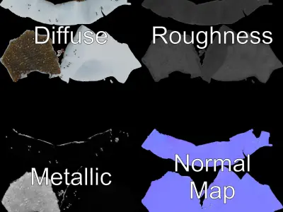 Snowy Rock Formation Model Pack with PBR Textures Texture