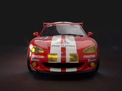 MX-5 NBFL Miata 2000 LeMans Livery Low-poly 3D model