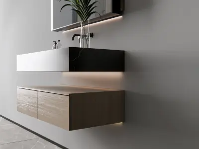 Vanity bathroom set 6 3D model