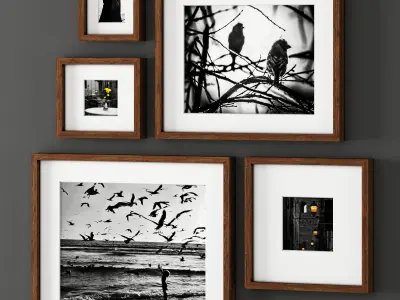 Frame- dark brown-IKEA 3D model