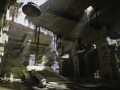 Ancient Palace Ruins scene Model Pack 3D model
