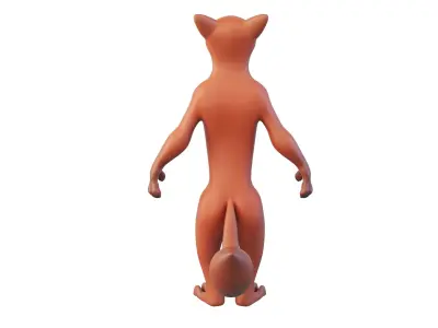  Cartoon Fox Character 3D model
