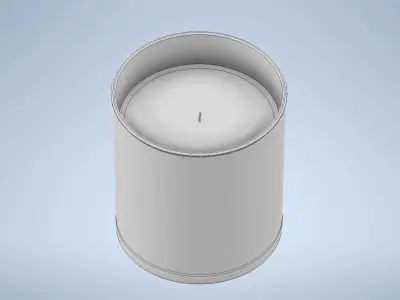 Candle in Glass Low-poly 3D model