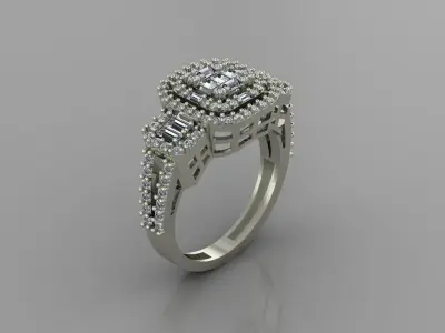 Beautiful jewelry ring 3D print model