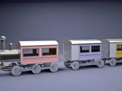 Toy Train 3D model