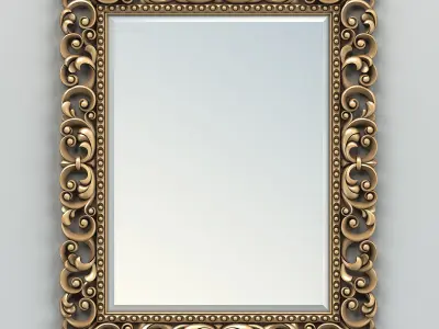 Rectangle mirror frame 003 3D model