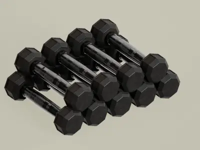 Dumbbell Game asset Low-poly 3D model