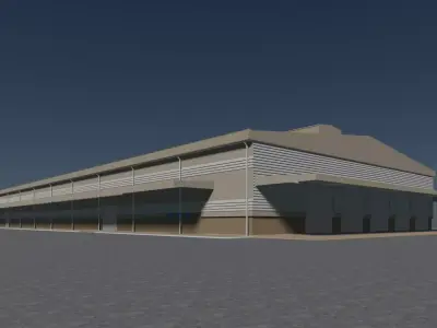 Factory and warehouse 3D model