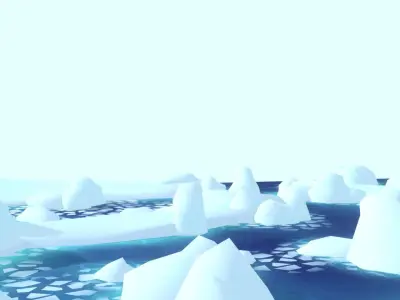 Iceberg - Hand Painted Free low-poly 3D model