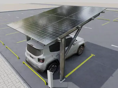 Solar Carport Type 1 3D model