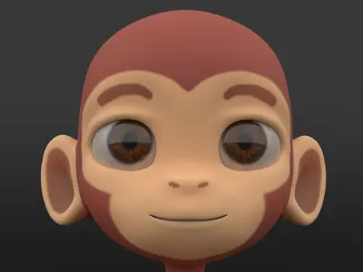 Monkey  Cartoon    3D Model 3D model