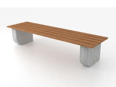 set of 8 modern benches Free low-poly 3D model