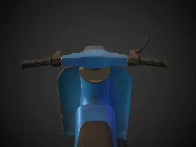 Schwalbe KR 51 retro motorcycle Low-poly 3D model