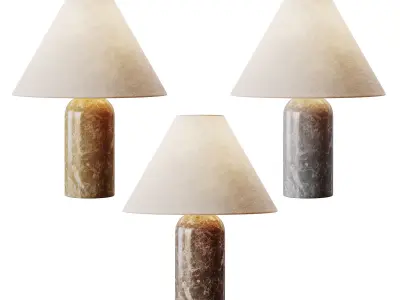 Tafellamp Gia met marmeren voet 3D model