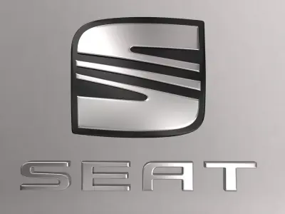 Seat car metal logo keychain 3d model  3D model