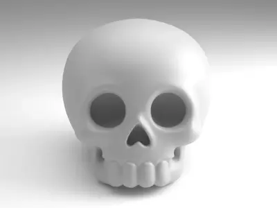 Stylized skull Figure  3D Printable Model 3D print model